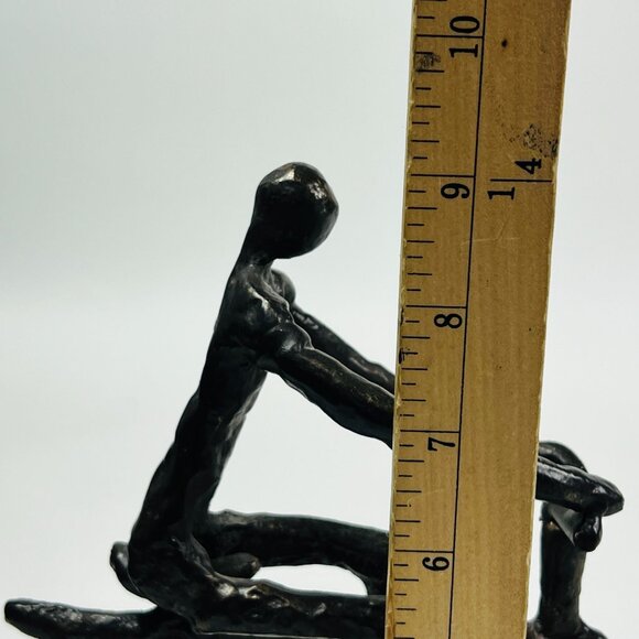 Handmade Metal Cyclist Sculpture - Picture 7 of 7